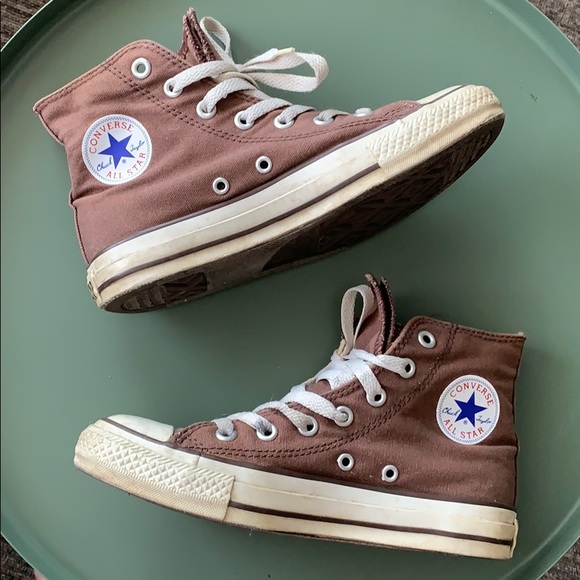 brown converse poshmark